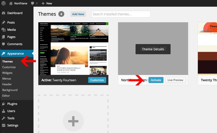 Upload a Theme